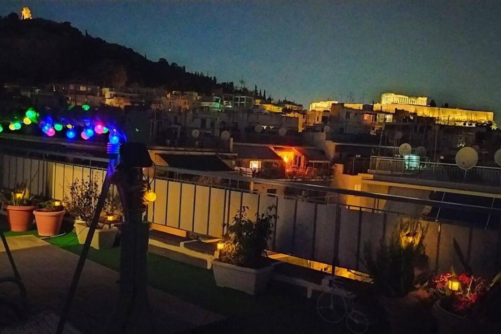 Rooftop Studio, Acropolis View! Atény Exteriér fotografie