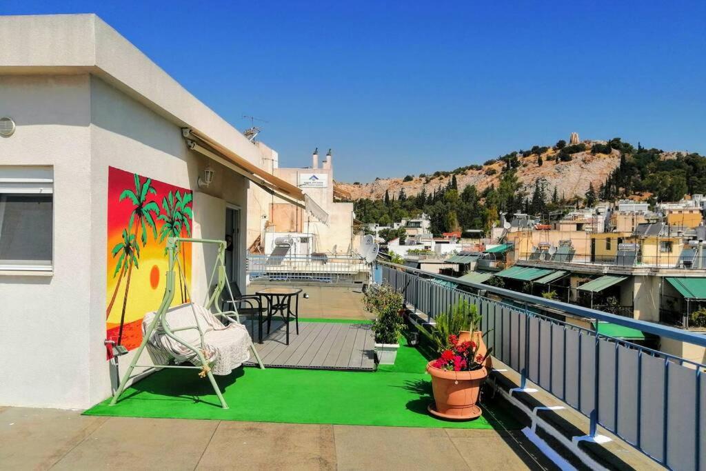 Rooftop Studio, Acropolis View! Atény Exteriér fotografie